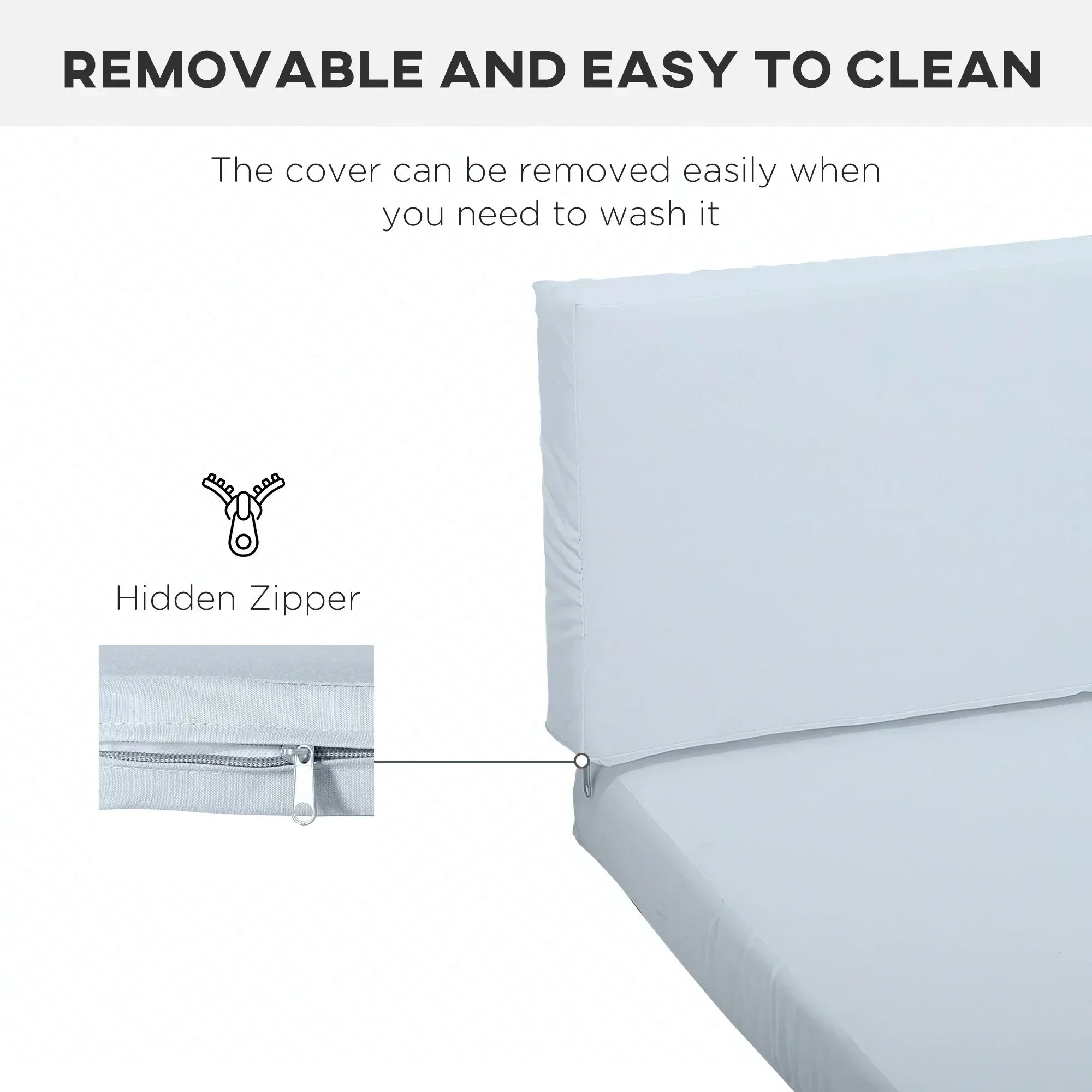 3 PCs Outdoor Seat Cushion for Rattan Furniture, Garden Furniture Cushions, Grey - Bobobiy