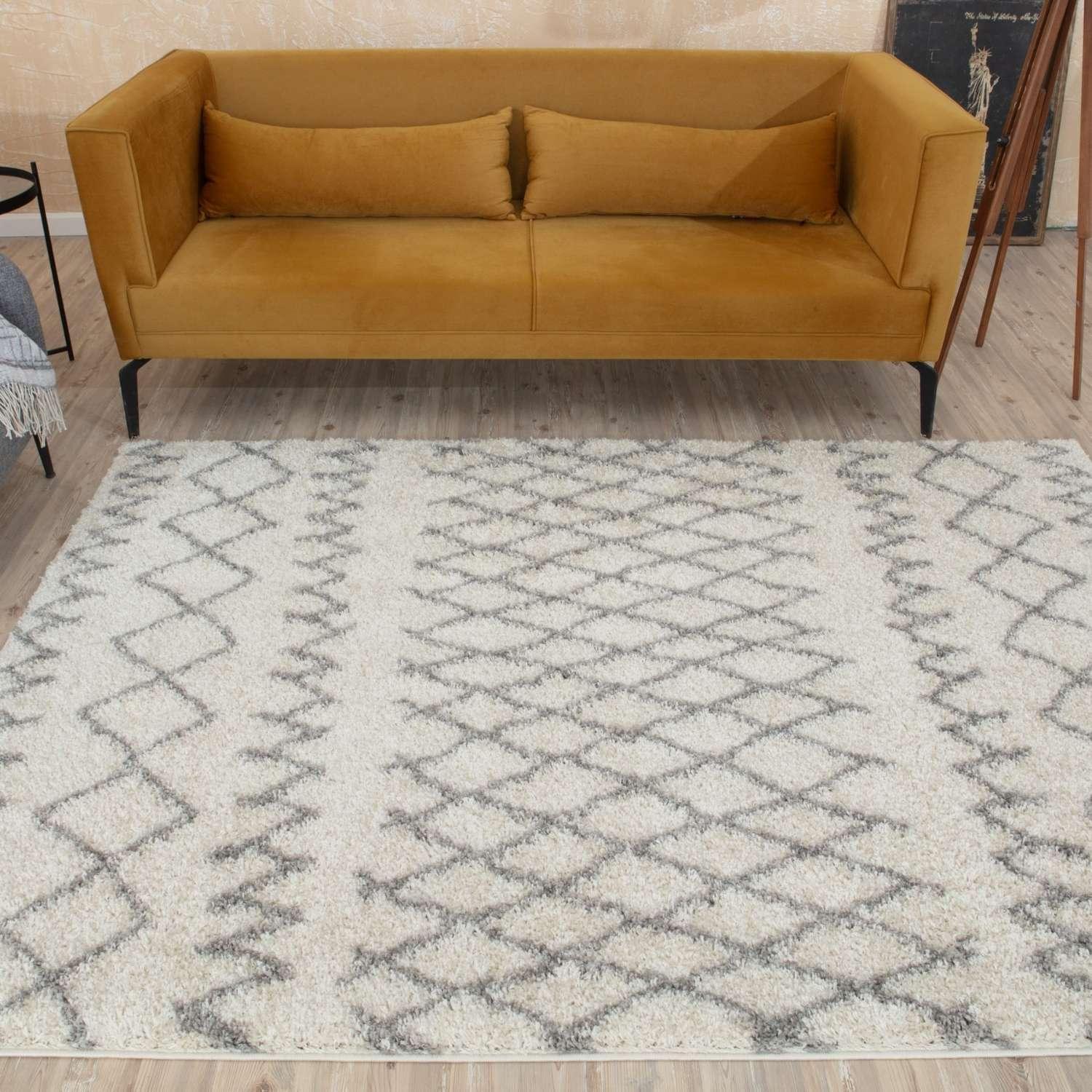 900MoroccanIvoryGreyShaggyRug-10 - Bobobiy