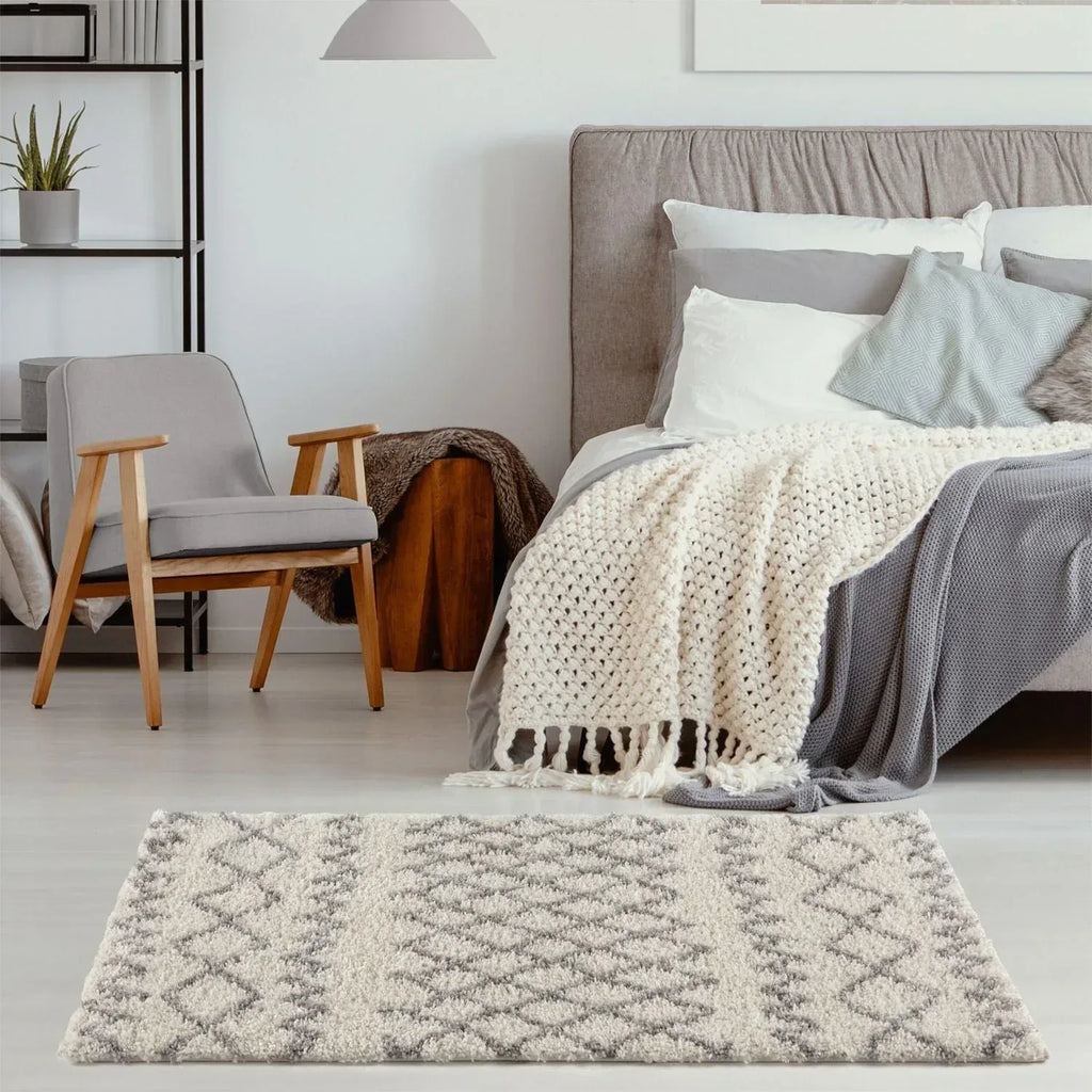 900MoroccanIvoryGreyShaggyRug-19 - Bobobiy