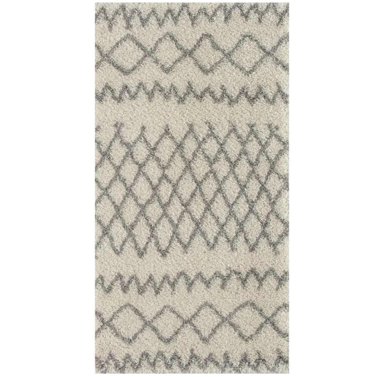 900MoroccanIvoryGreyShaggyRug-3 - Bobobiy