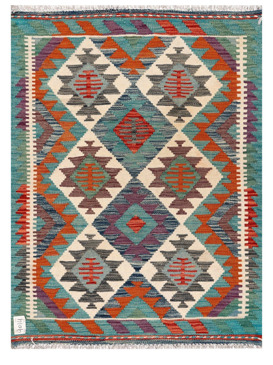 Maimana Afghanistan Kilim Rug - 116 x 85 cm - Handmade