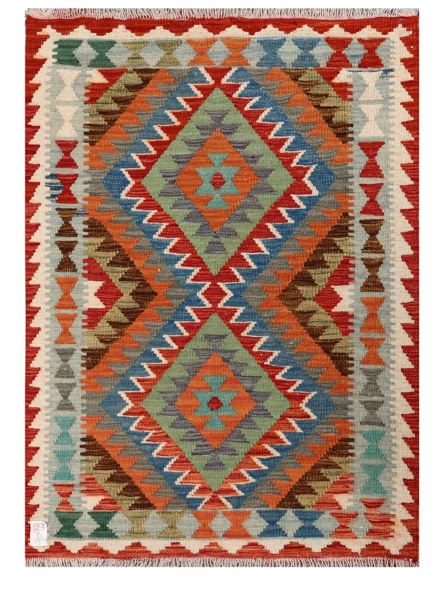 Maimana Afghanistan Kilim Rug - 129 x 91 cm - Handmade