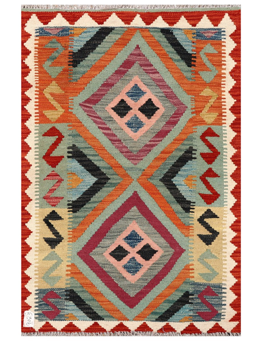 Maimana Afghanistan Kilim Rug - 125 x 83 cm - Handmade