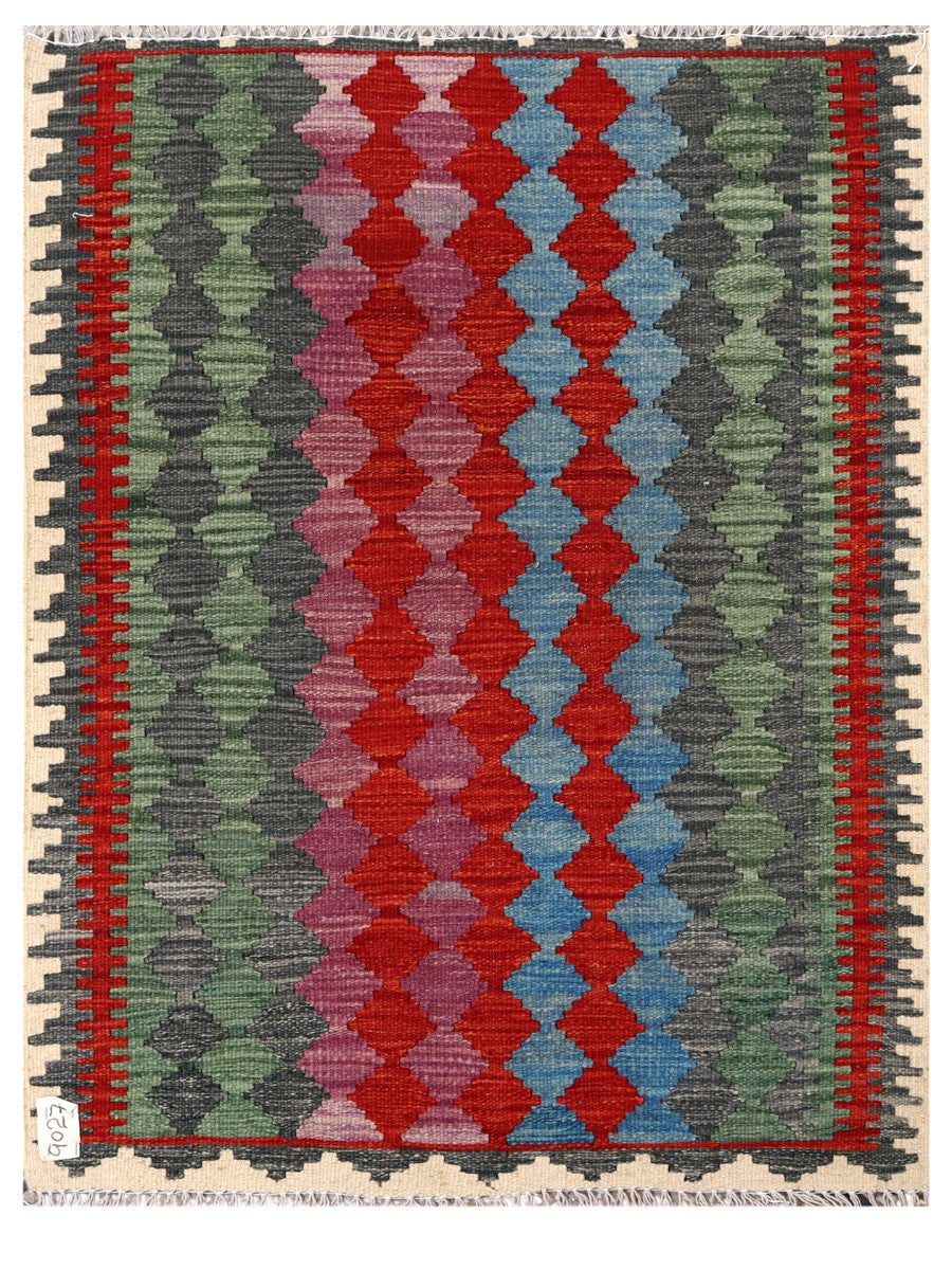 Maimana Afghanistan Kilim Rug - 112 x 86 cm - Handmade