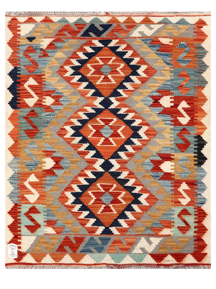 Maimana Afghanistan Kilim Rug - 106 x 85 cm - Handmade