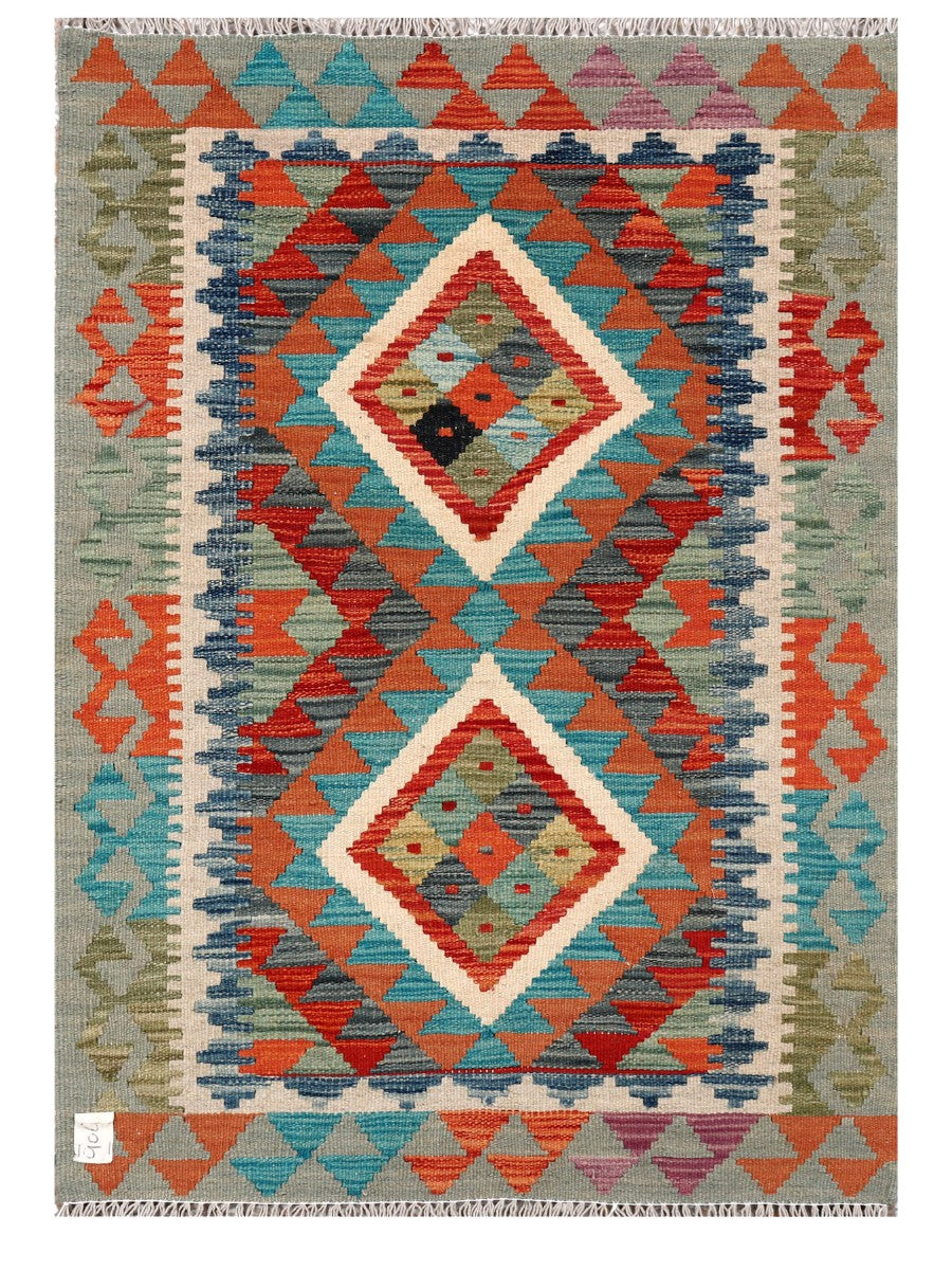 Maimana Afghanistan Kilim Rug - 118 x 83 cm - Handmade