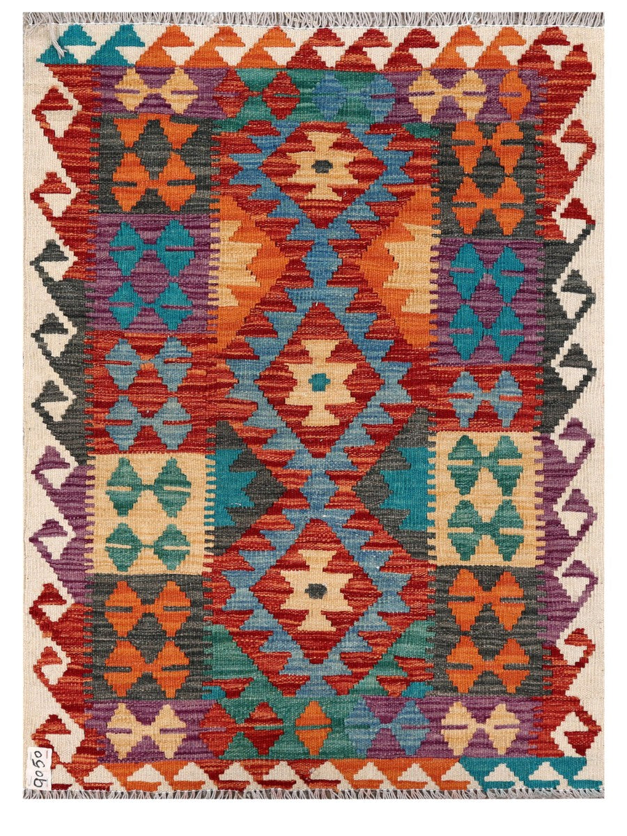 Maimana Afghanistan Kilim Rug - 111 x 82 cm - Handmade