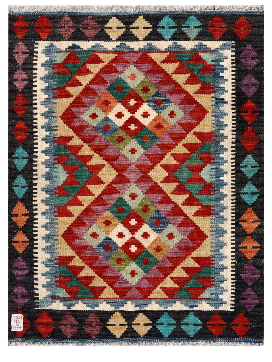 Maimana Afghanistan Kilim Rug - 116 x 87 cm - Handmade