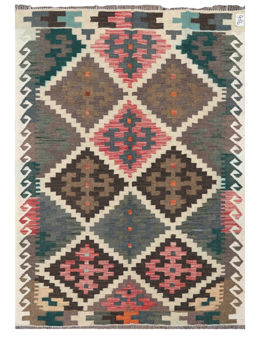 Maimana Afghanistan Kilim Rug - 186 x132 cm - Handmade