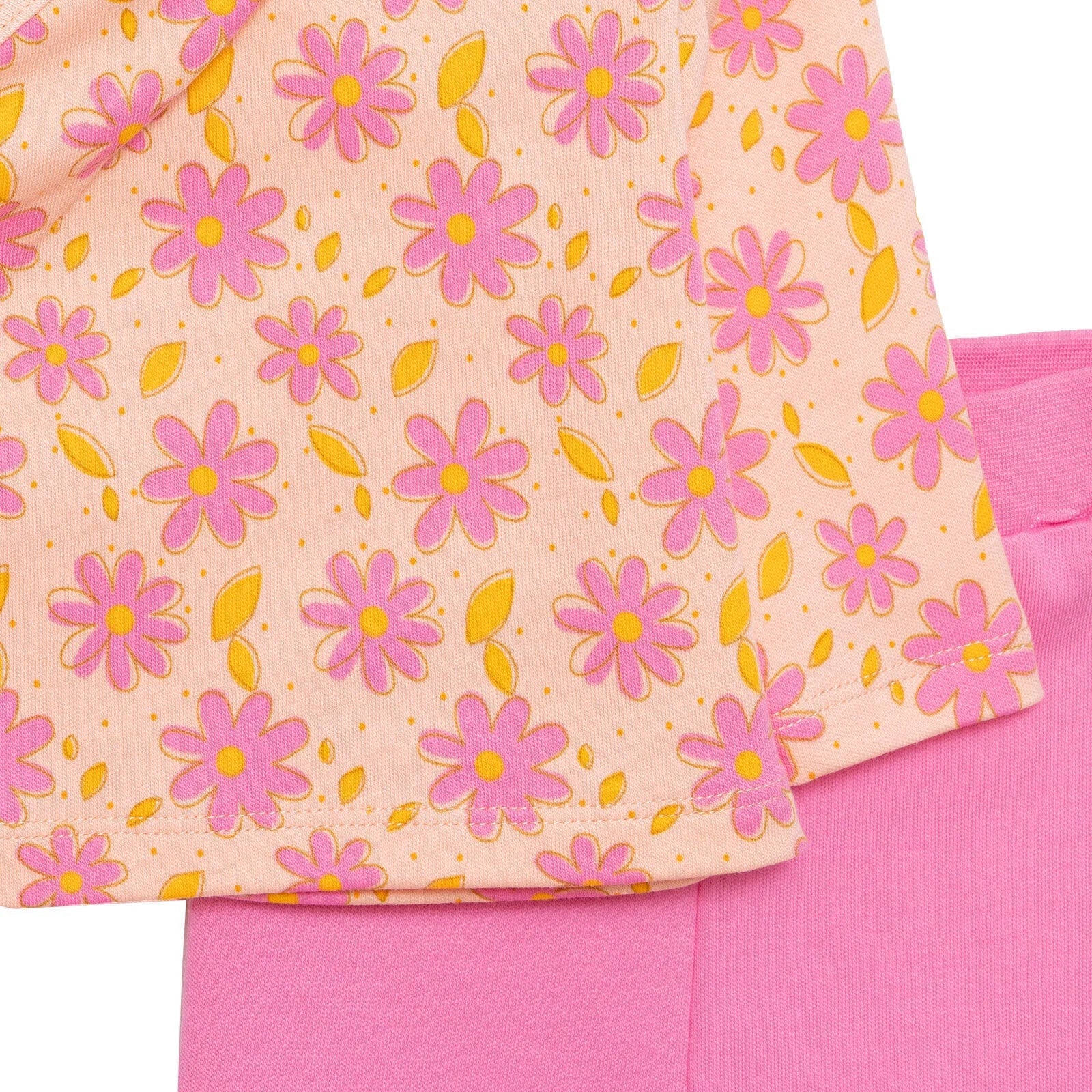 HelloBaby Girl Wrapover Top-Hat-Footed Bottom - Salmon