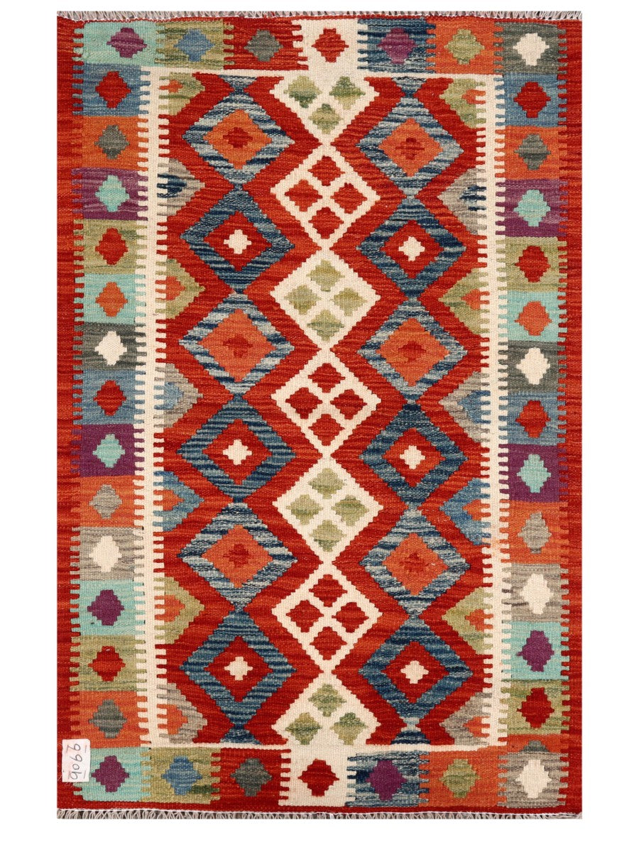 Maimana Afghanistan Kilim Rug - 123 x 80 cm - Handmade