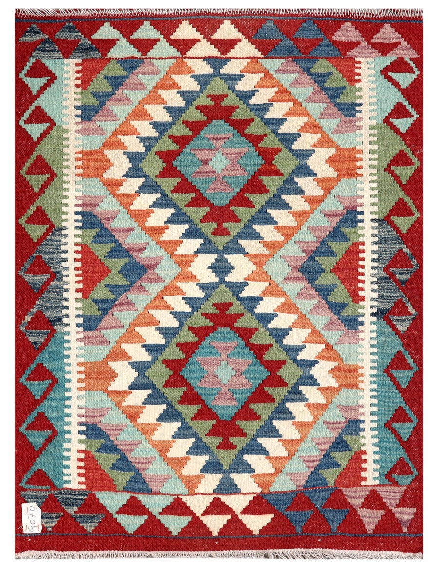 Maimana Afghanistan Kilim Rug - 113 x 84 cm - Handmade