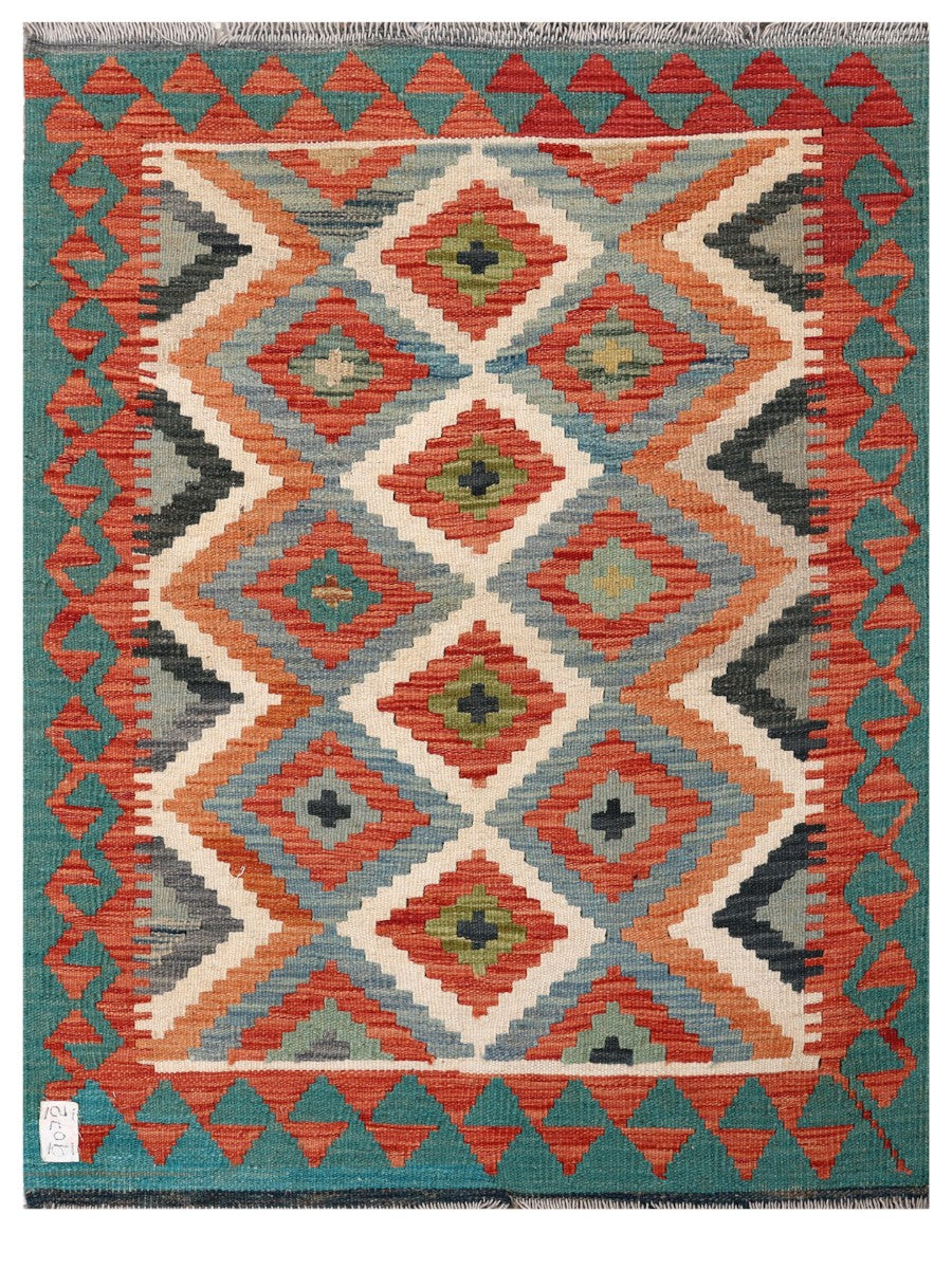 Maimana Afghanistan Kilim Rug - 114 x 87 cm - Handmade