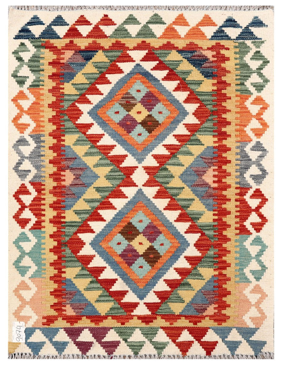 Maimana Afghanistan Kilim Rug - 109 x 82 cm - Handmade