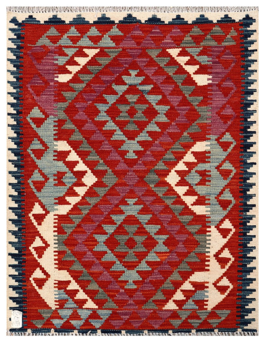 Maimana Afghanistan Kilim Rug - 115 x 88 cm - Handmade