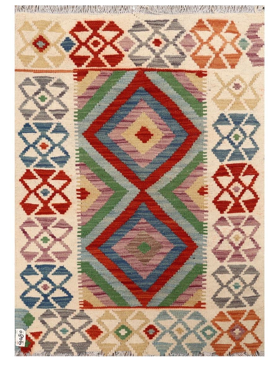 Maimana  Afghanistan Kilim Rug- 118 x 84 cm - Handmade