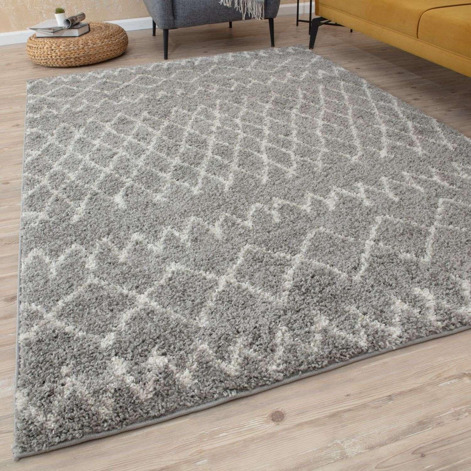 910MoroccanGreyShaggyRug-10 - Bobobiy