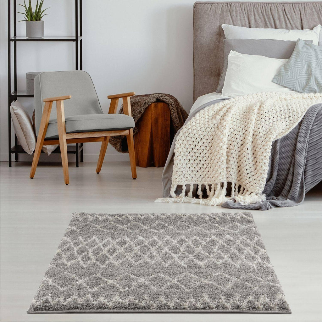 910MoroccanGreyShaggyRug-21 - Bobobiy