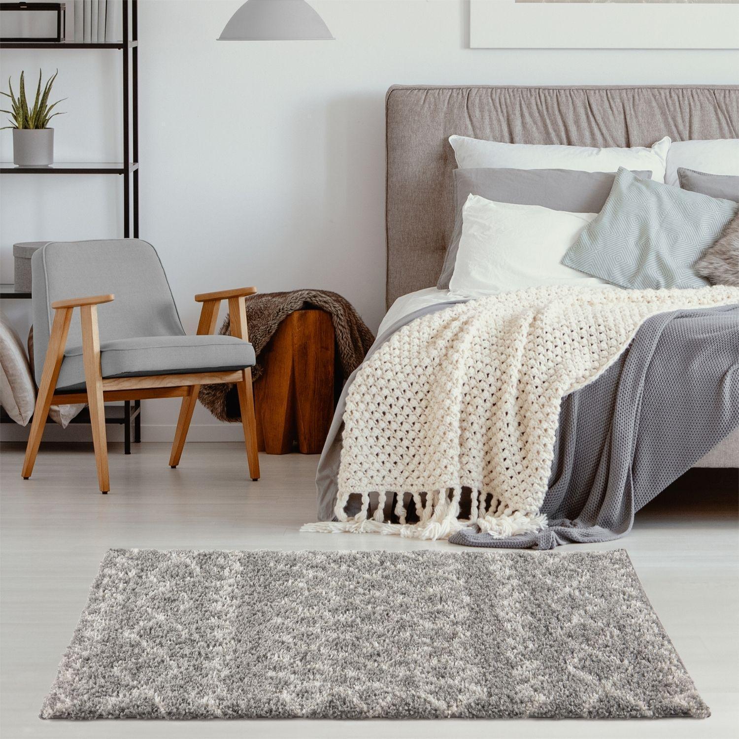 910MoroccanGreyShaggyRug-25 - Bobobiy