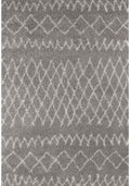 910MoroccanGreyShaggyRug - Bobobiy