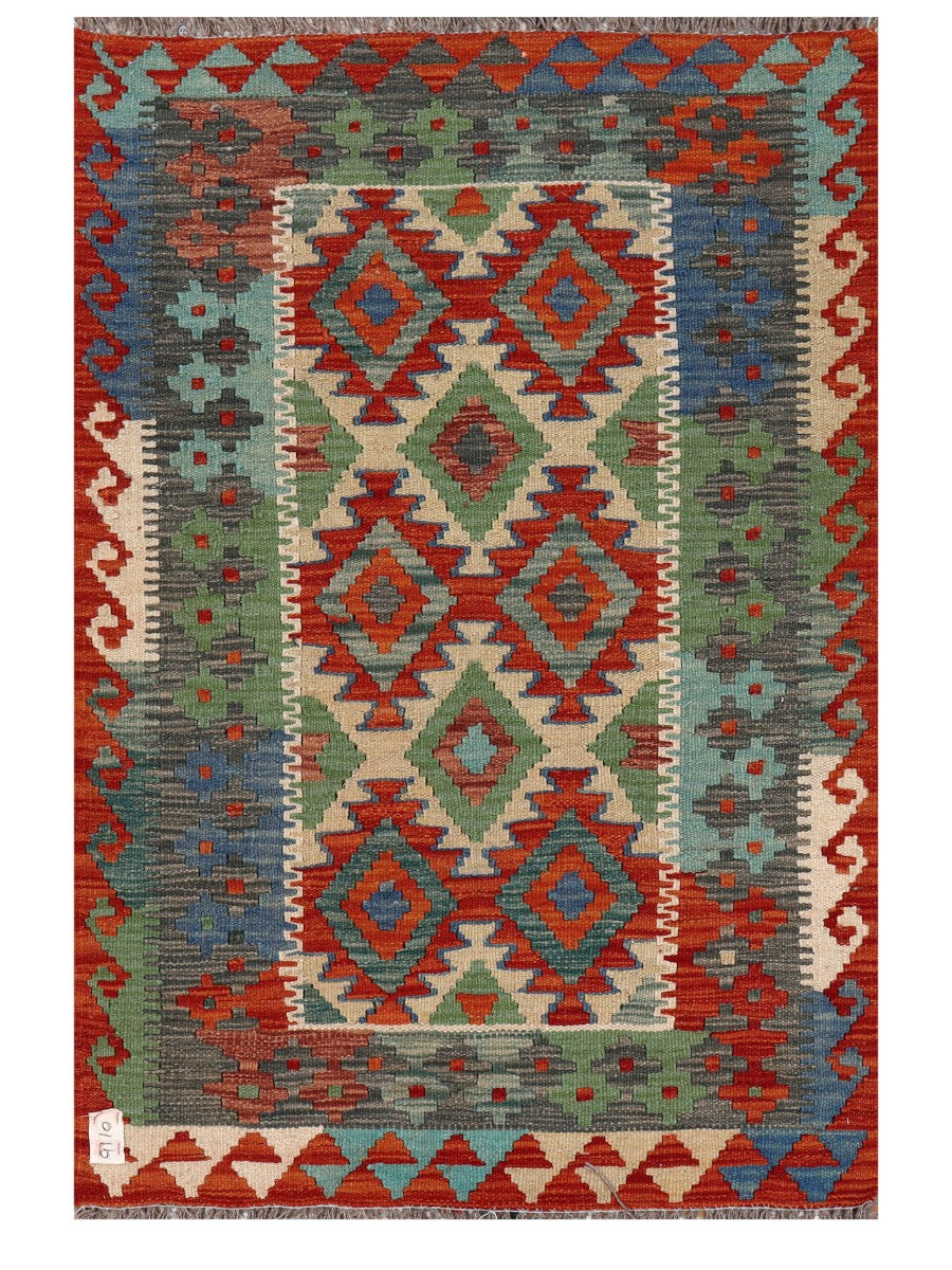 Maimana Afghanistan Kilim Rug - 127 x 85 cm - Handmade