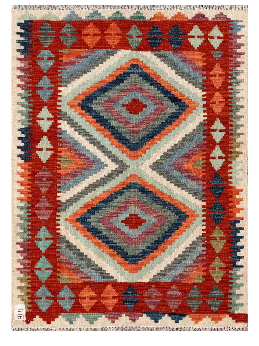 Maimana Afghanistan Kilim Rug - 117 x 85 cm - Handmade