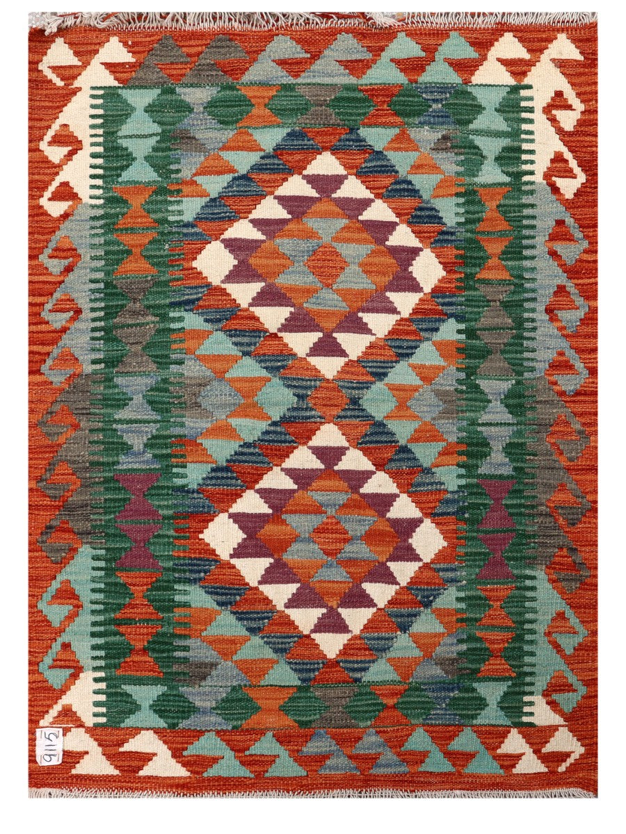 Maimana Afghanistan Kilim Rug - 116 x 84 cm - Handmade
