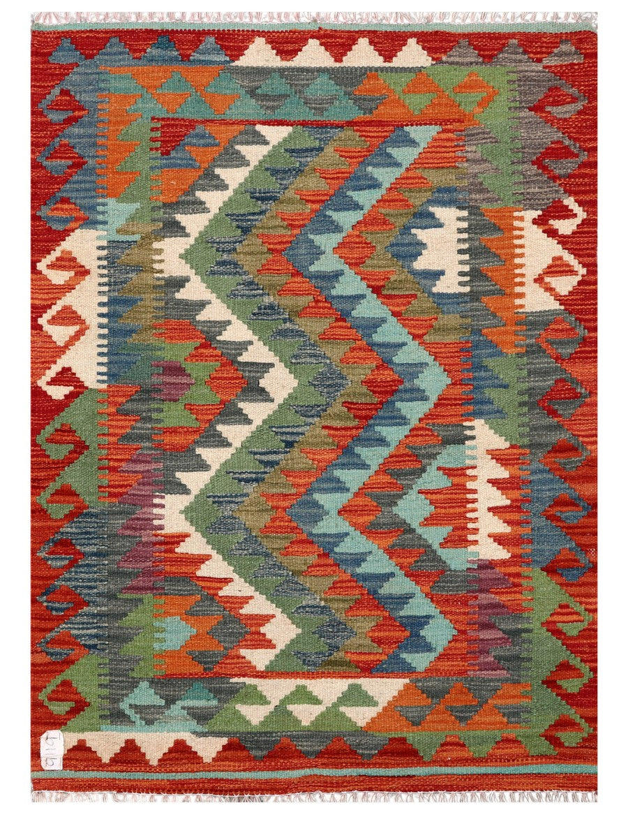 Maimana Afghanistan Kilim Rug - 117 x 84 cm - Handmade