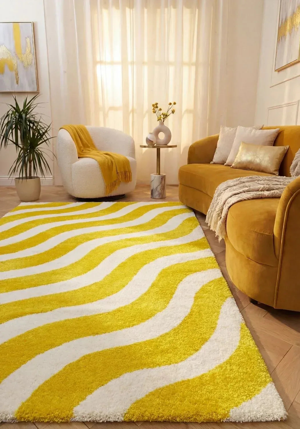 9120_Wave_Yellow_White_living_room - Bobobiy