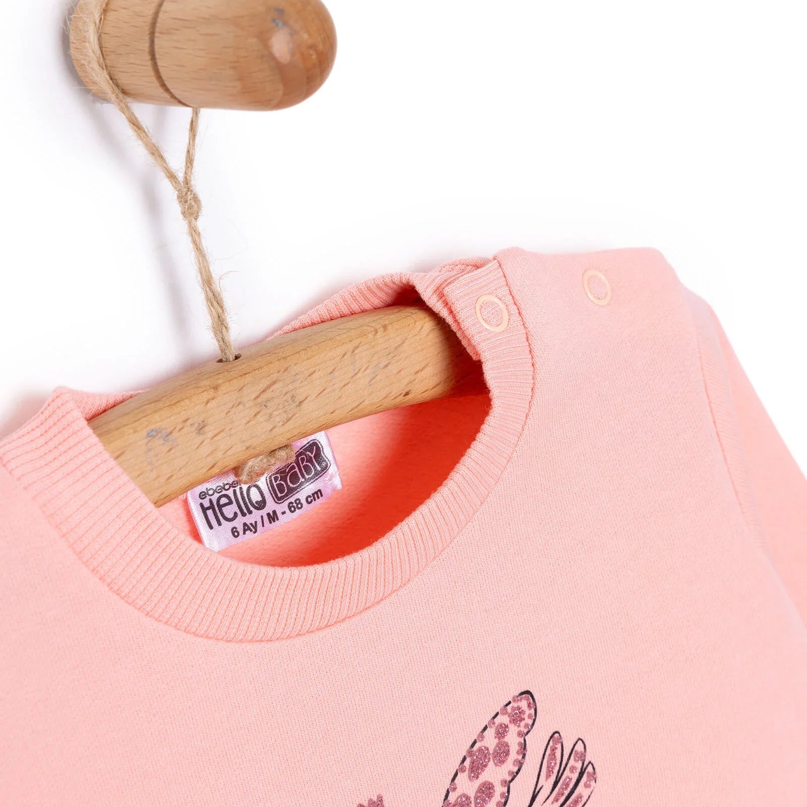 HelloBaby Baby Girl Flower Printed Sweatshirt - Pink