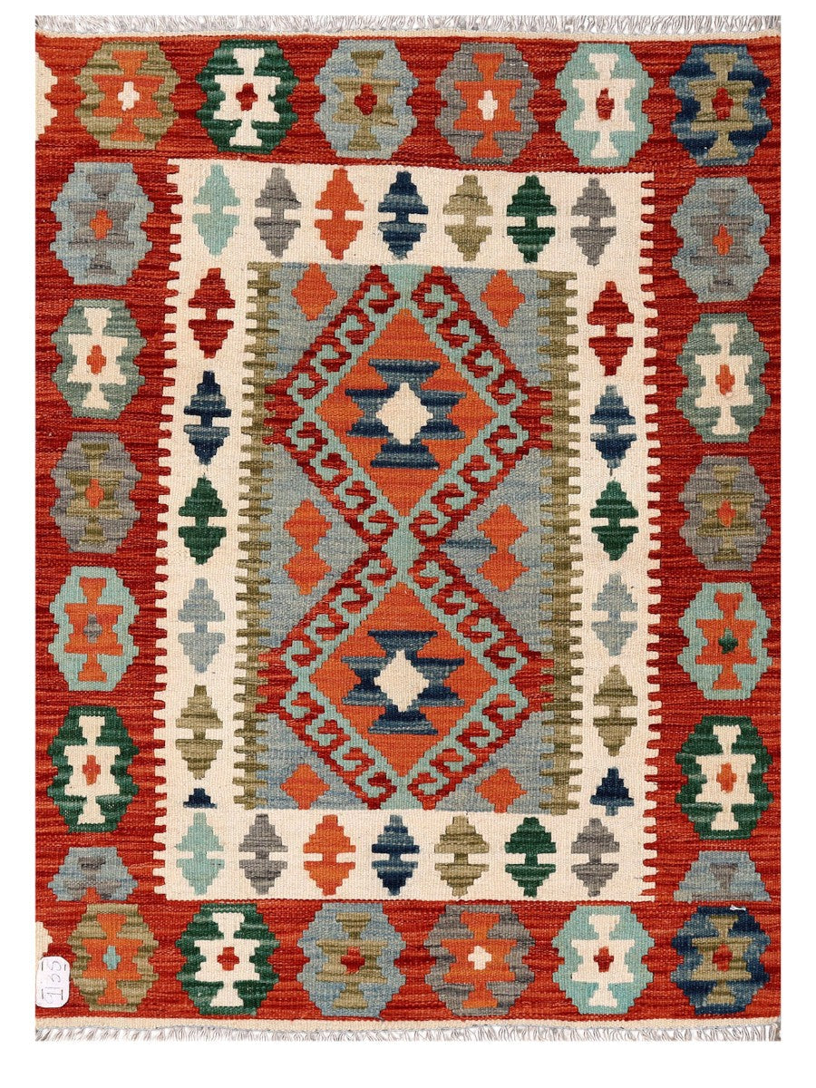 Maimana Afghanistan Kilim Rug - 121 x 88 cm - Handmade