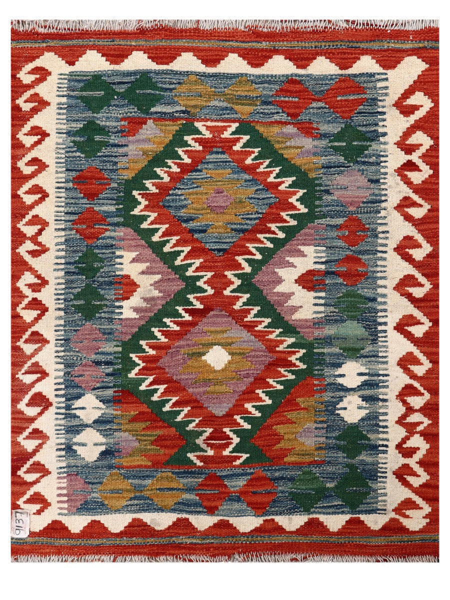 Maimana Afghanistan Kilim Rug - 109 x 86 cm - Handmade