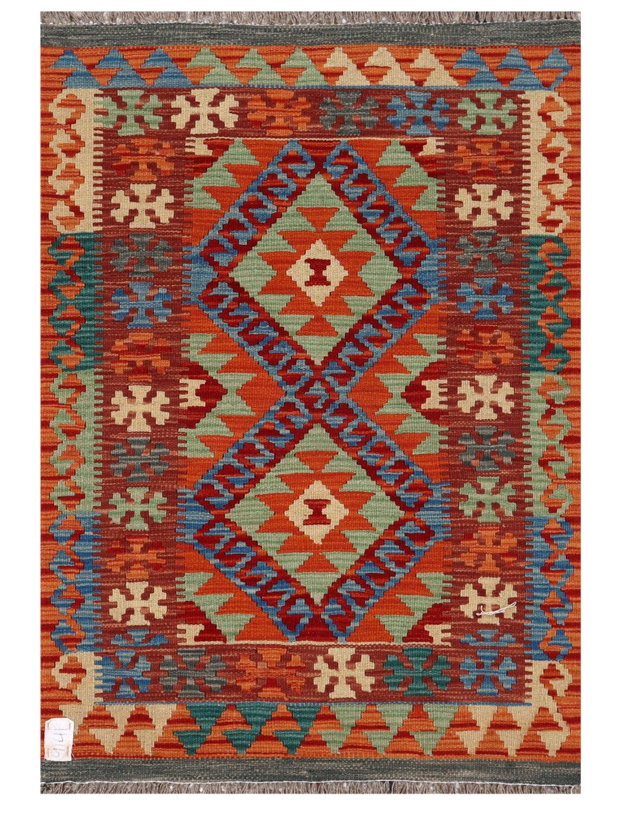 Maimana Afghanistan Kilim Rug - 113 x 78 cm - Handmade