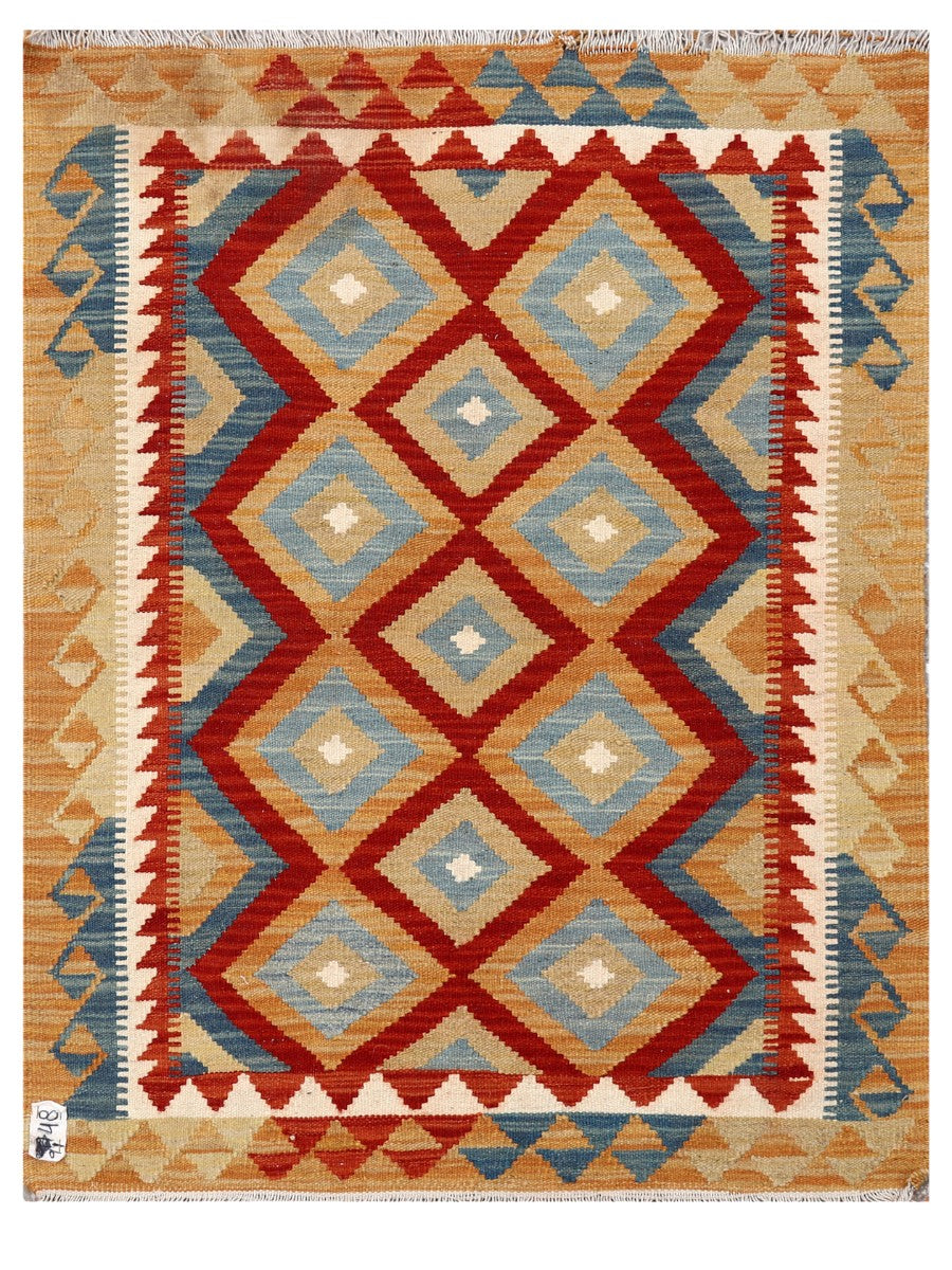 Maimana Afghanistan Kilim Rug - 115 x 89 cm - Handmade