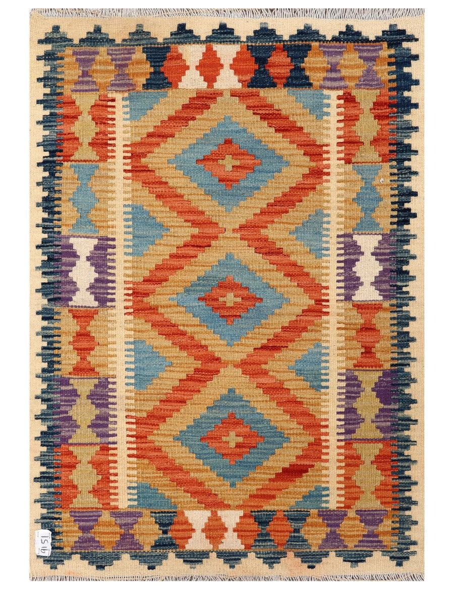 Maimana Afghanistan Kilim Rug - 123 x 85 cm - Handmade