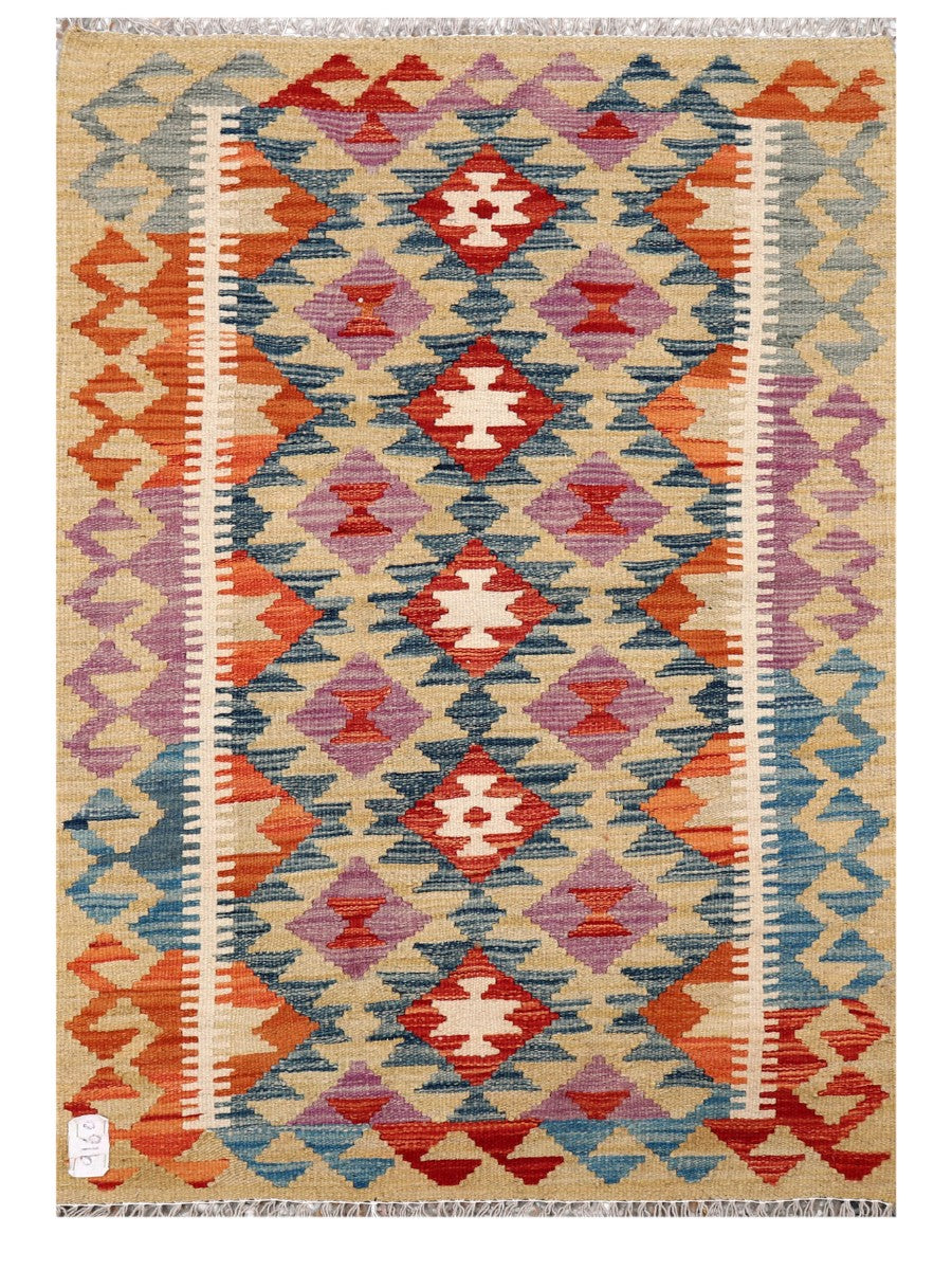 Maimana Afghanistan Kilim Rug - 117 x 82 cm - Handmade
