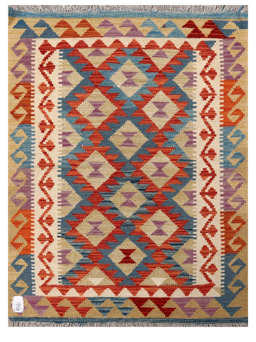 Maimana Afghanistan Kilim Rug - 115 x 86 cm - Handmade