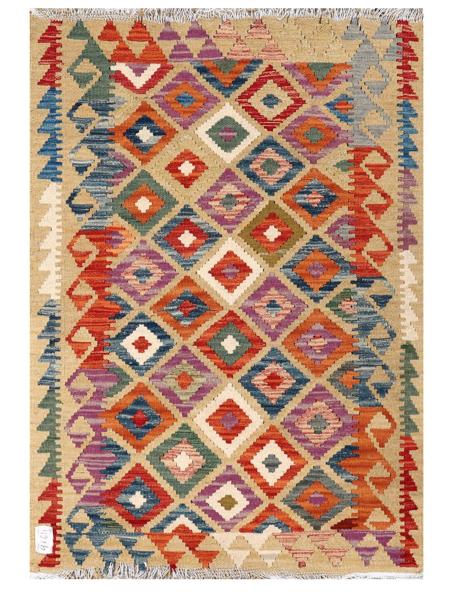 Maimana Afghanistan Kilim Rug - 116 x 80 cm - Handmade