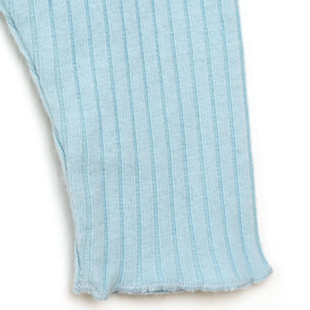 Tuffy Sweatshirt Collared - Footless Bottom - Light Blue - Bobobiy