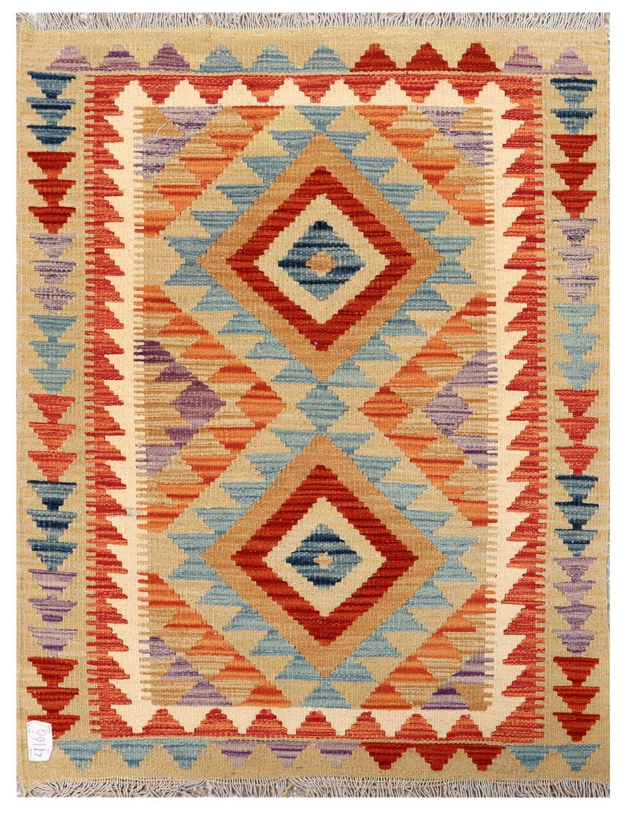 Maimana Afghanistan Kilim Rug - 111 x 84 cm - Handmade
