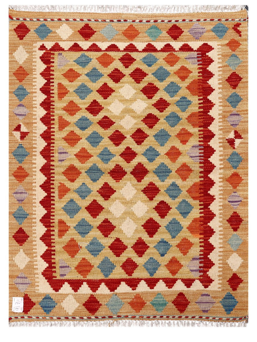 Maimana Afghanistan Kilim Rug - 113 x 84 cm - Handmade