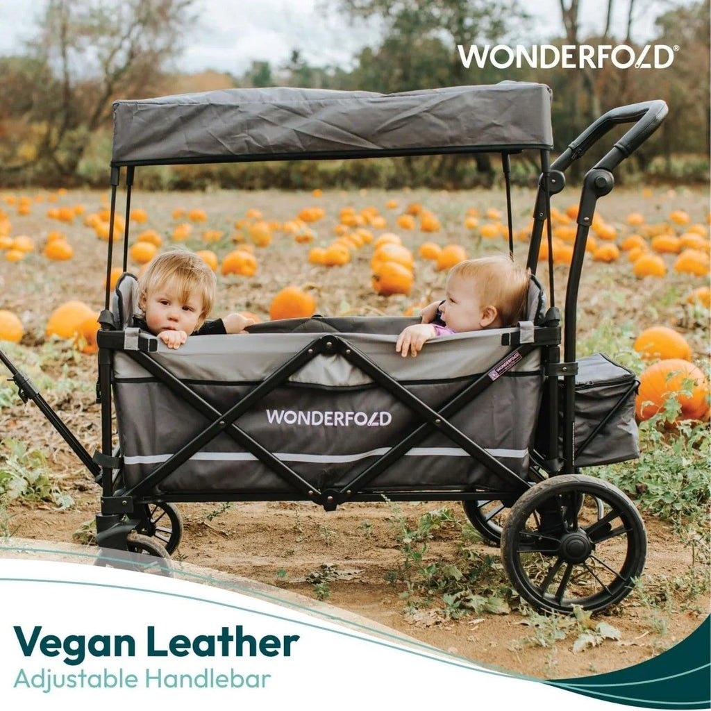 Sapphire navy quad stroller wagon with canopy and two front seats