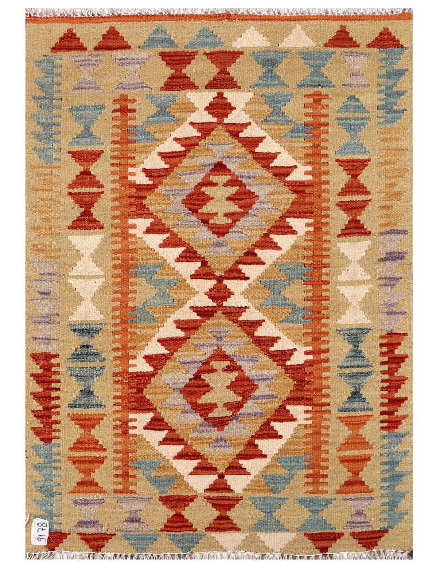 Maimana Afghanistan Kilim Rug - 111 x 78 cm - Handmade