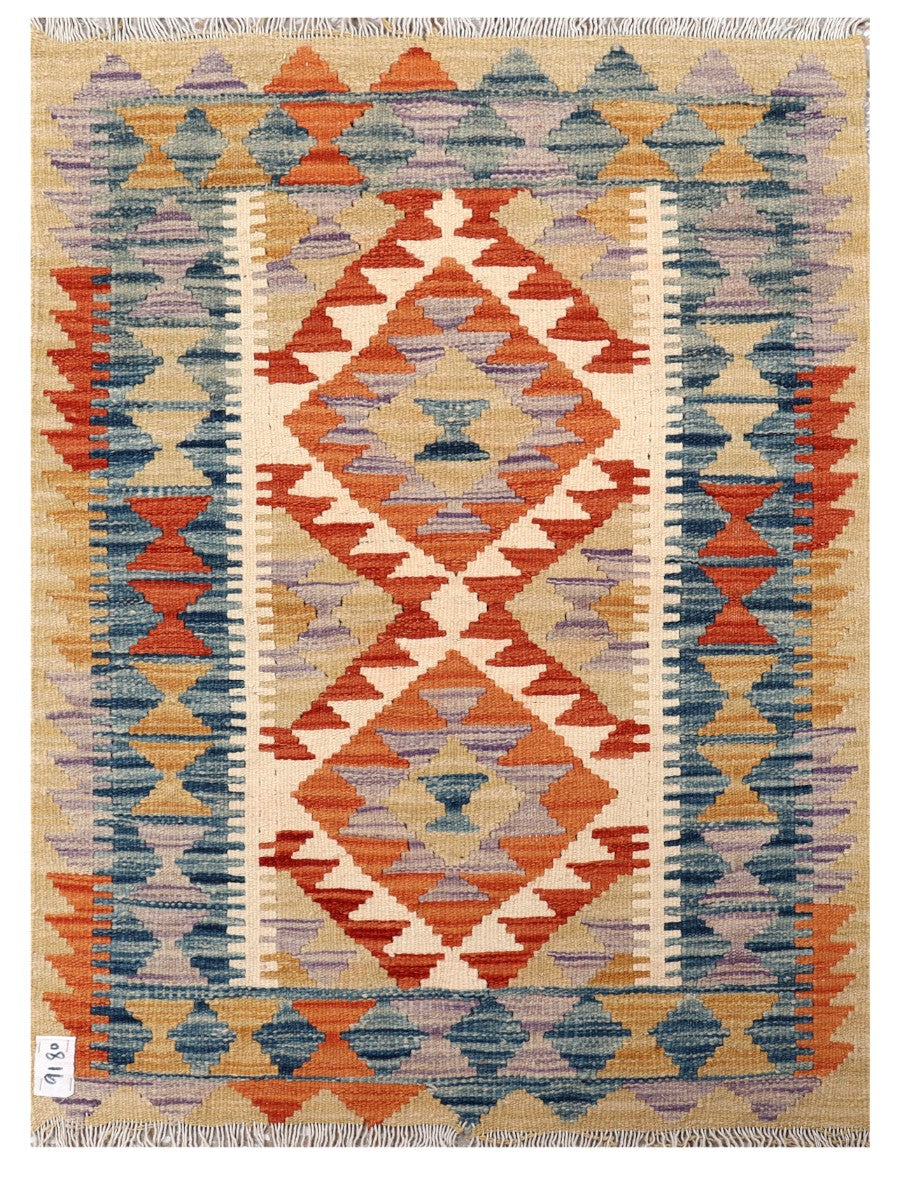 Maimana Afghanistan Kilim Rug - 109 x 81 cm - Handmade
