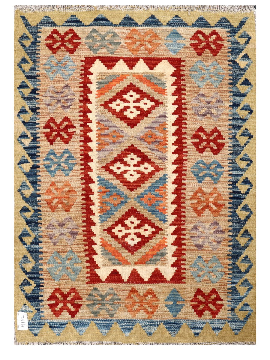 Maimana Afghanistan Kilim Rug - 122 x 87 cm - Handmade