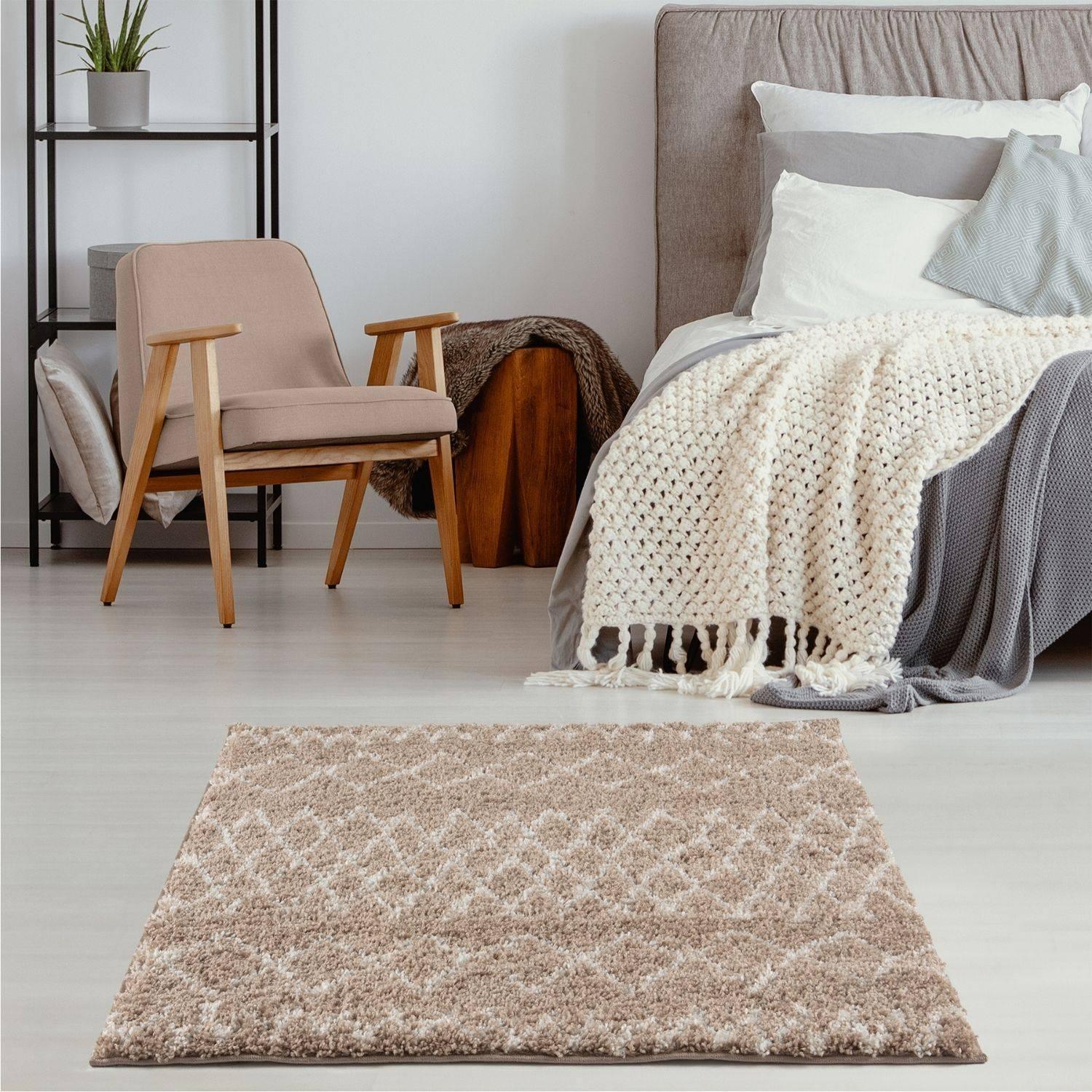 920MoroccanBeigeShaggyRug-27 - Bobobiy