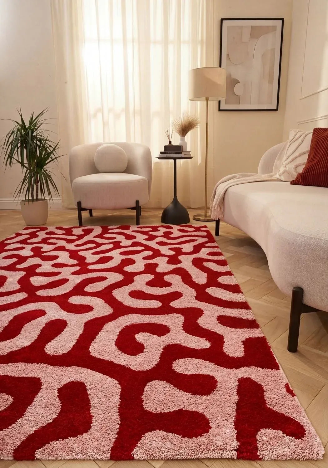 9210_abstract_red_pink_living_room - Bobobiy