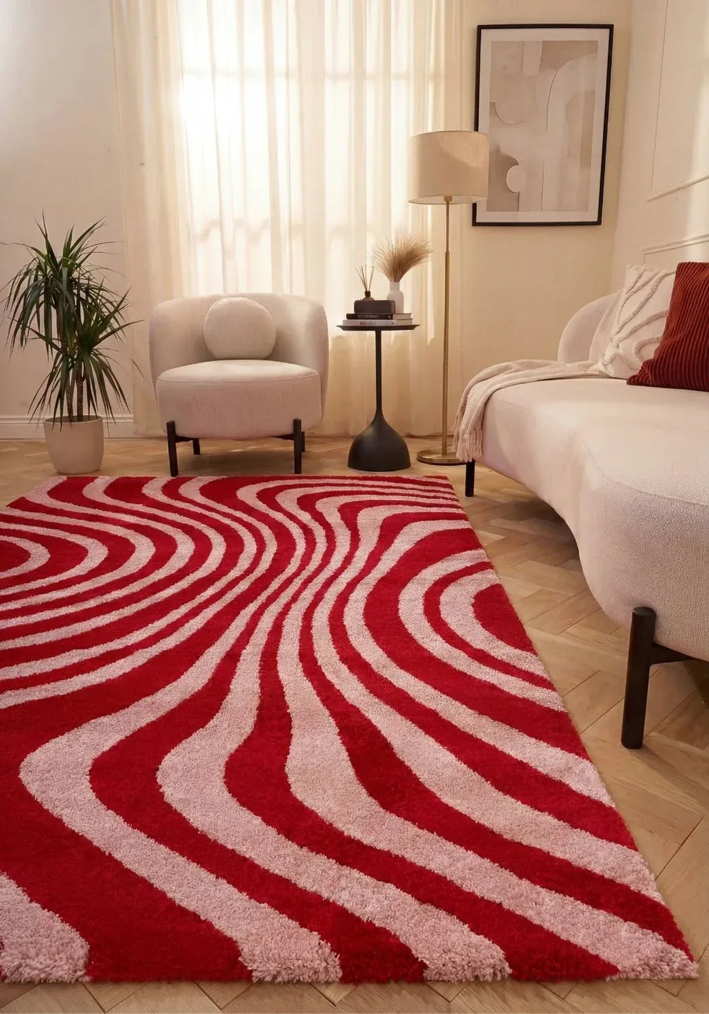 9210_striped_red_pink_living_room - Bobobiy