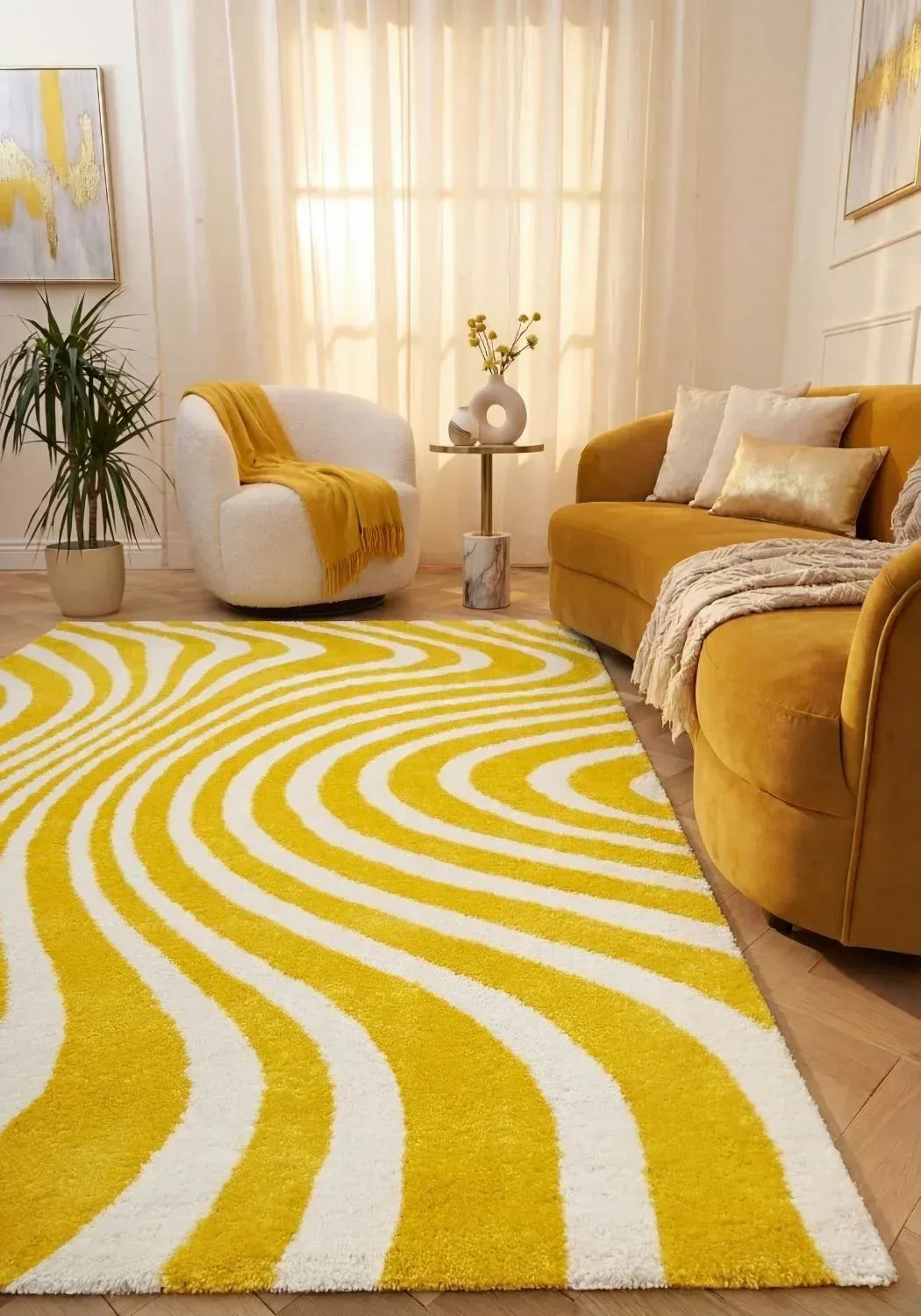 9220_striped_yellow_white_living_room - Bobobiy