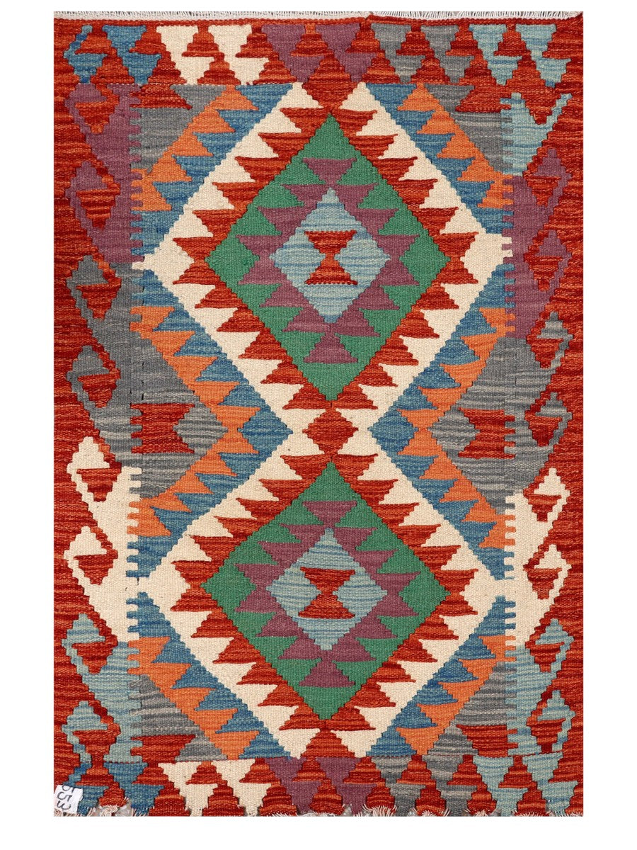 Maimana Afghanistan Kilim Rug - 120 x 79 cm - Handmade